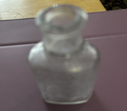 Vintage TEABERRY FOR THE TEETH AND BREATH GLASS BOTTLE 3.25X2.X1 INCHES