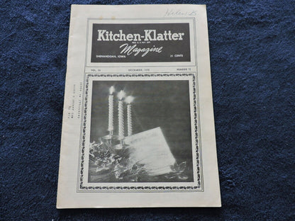 Kitchen-Klatter Magazine, Shenandoah, Iowa,  December 1970