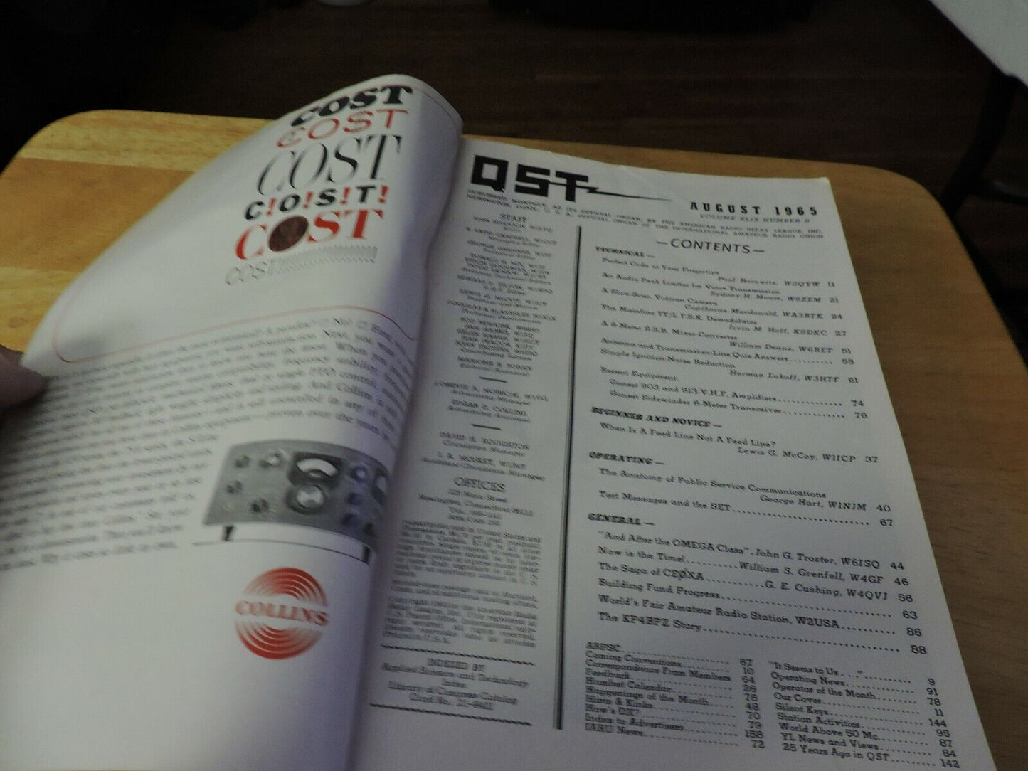 QST AMATEUR RADIO MAGAZINE AUGUST 1965