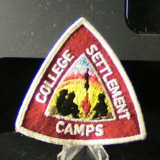 BSA:  College Settlement Camps Patch, Red/White