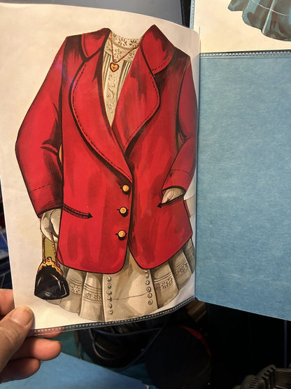 Paper Dolls (Collectable): 22" Paper Doll with stand, 3 Dresses and 2 hats