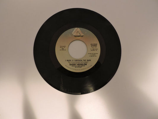 "Only In Chicago & I Made it through the rain" Barry Manilow 45 RPM Vinyl Record