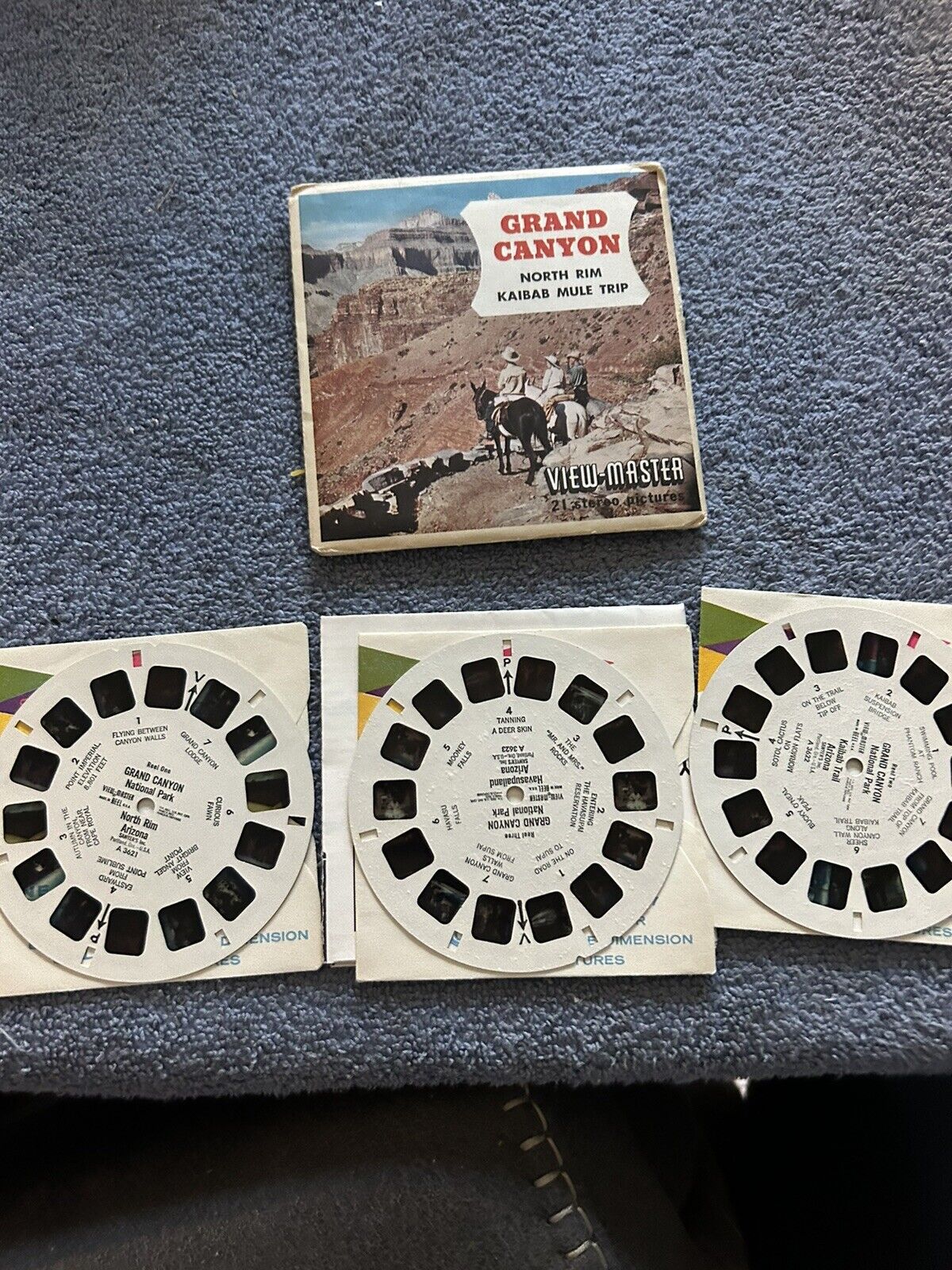 VIEW MASTER 3D REELS:  GRAND CANYON 3 REELS--OPENED PACKAGE