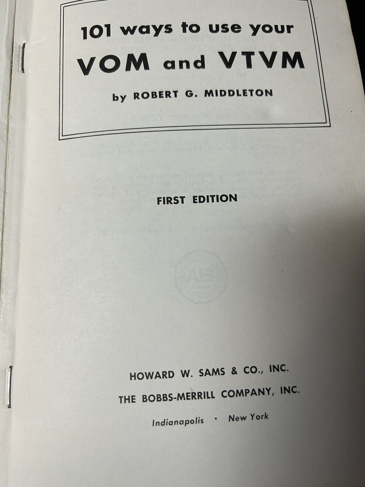 101 Ways to use VOM & VTVM, 1959