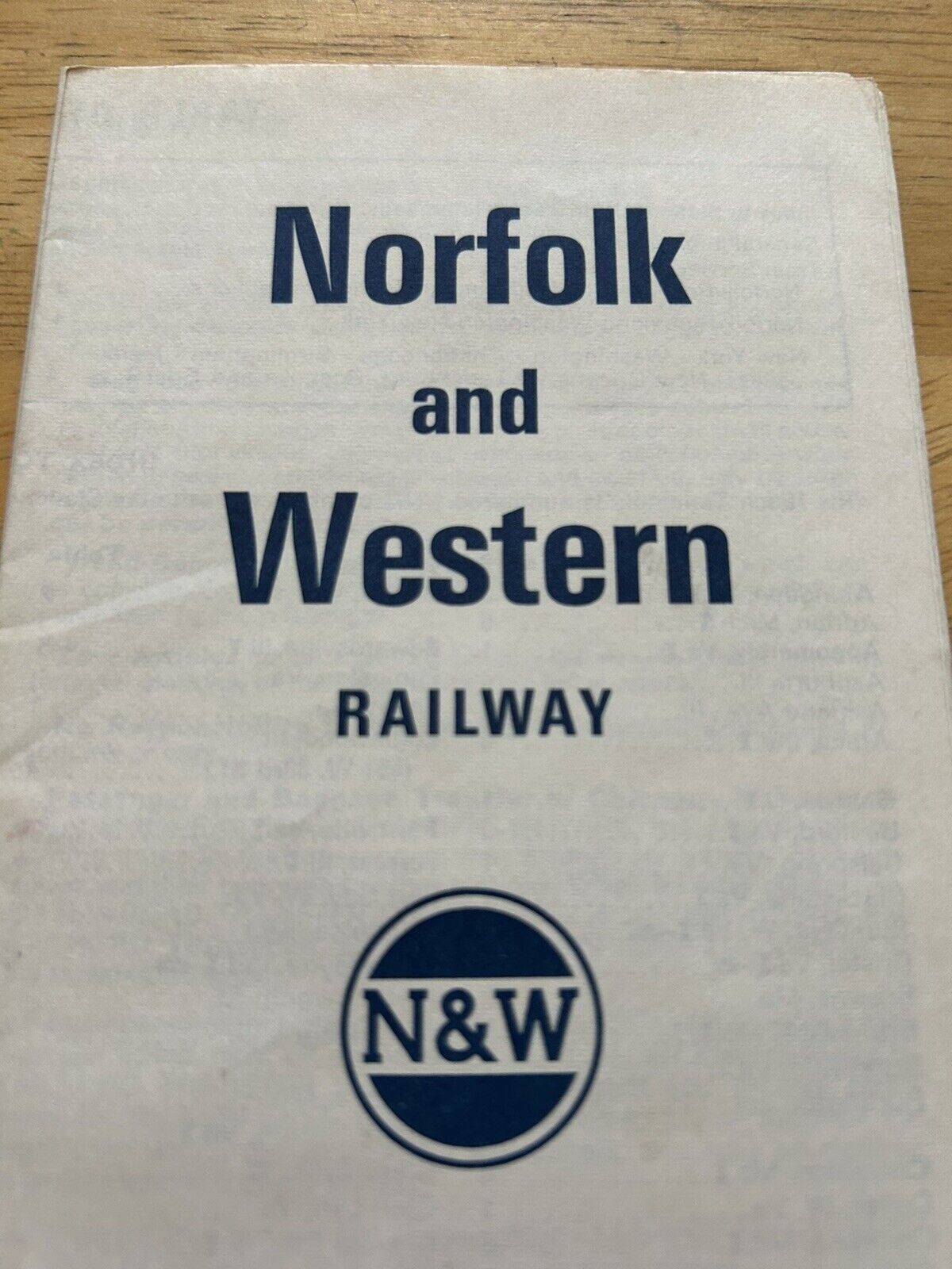 NORFOLK AND WESTERN RAILWAY SYSTEM PASSENGER TRAIN SCHEDULES APRIL 30, 1967