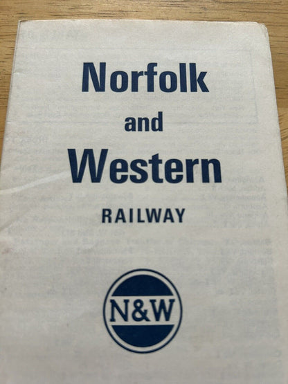 NORFOLK AND WESTERN RAILWAY SYSTEM PASSENGER TRAIN SCHEDULES APRIL 30, 1967