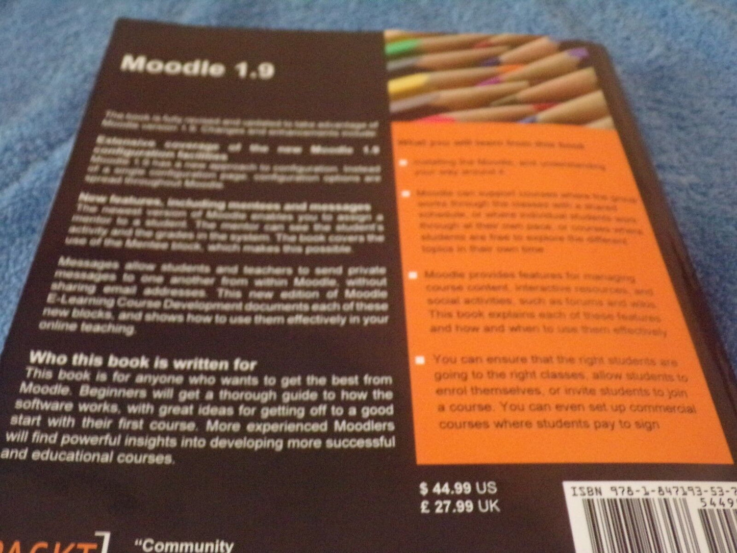 Moodle 1. 9 E-Learning Course Development : A complete guide to successful learn