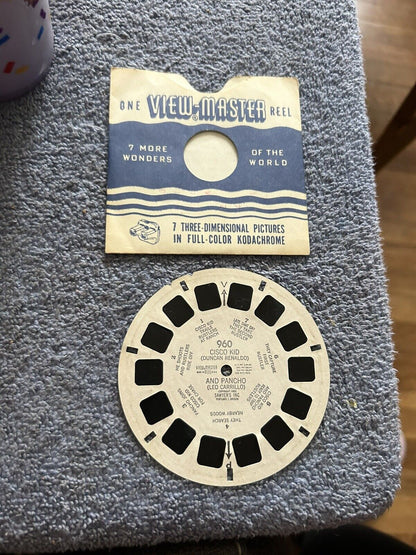 VIEW MASTER 3D REELS--CISCO KID AND PANCHO-ONE REEL--OPENED