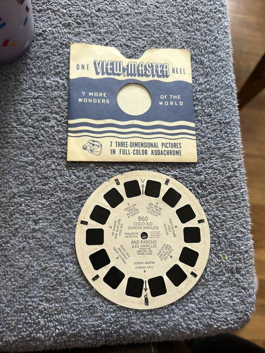 VIEW MASTER 3D REELS--CISCO KID AND PANCHO-ONE REEL--OPENED