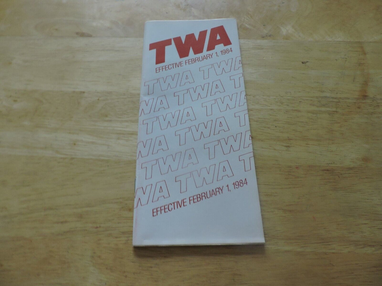 TWA Timeline Effective February 1, 1984