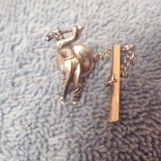 Silver Tie Tack: Golfer