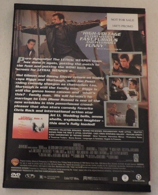 Lethal Weapon 4 (DVD, 1998, Premiere Collection) Widescreen-Gibson/Glover/Pesci