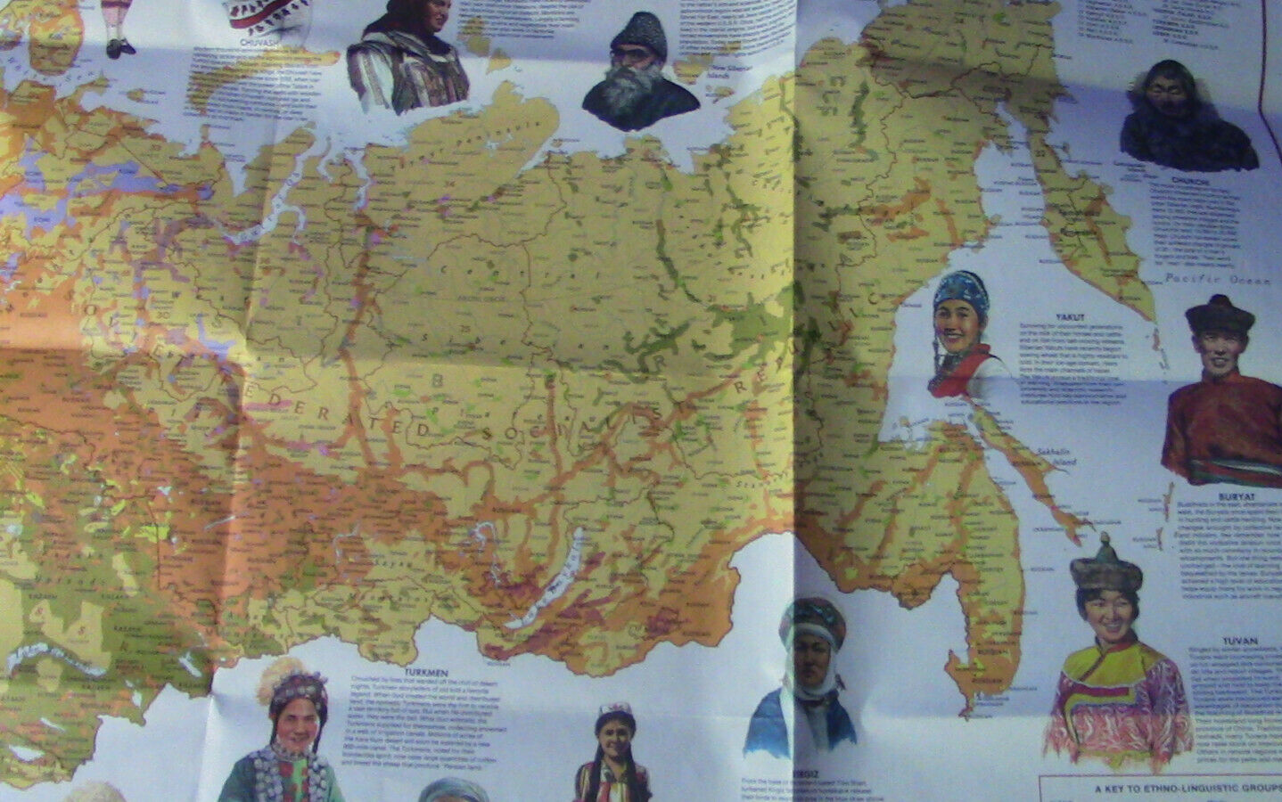 The National Geographic Magazine Map of The Soviet Union & it's Peoples