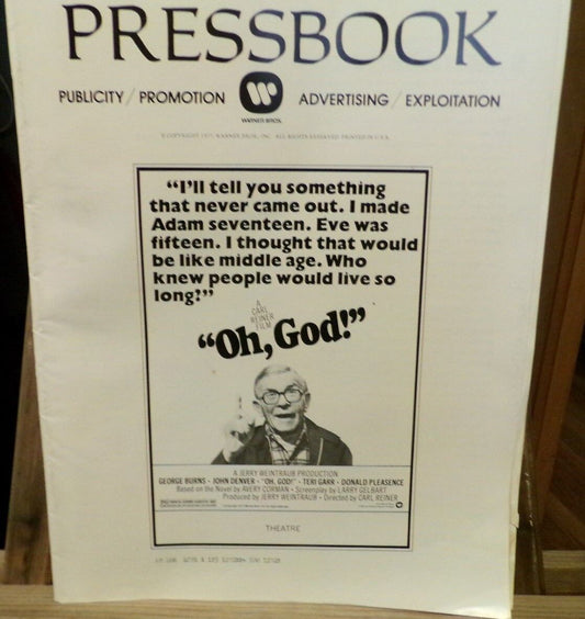 OH GOD a Carl Reiner Movie Pressbook and 2 AD Supplements