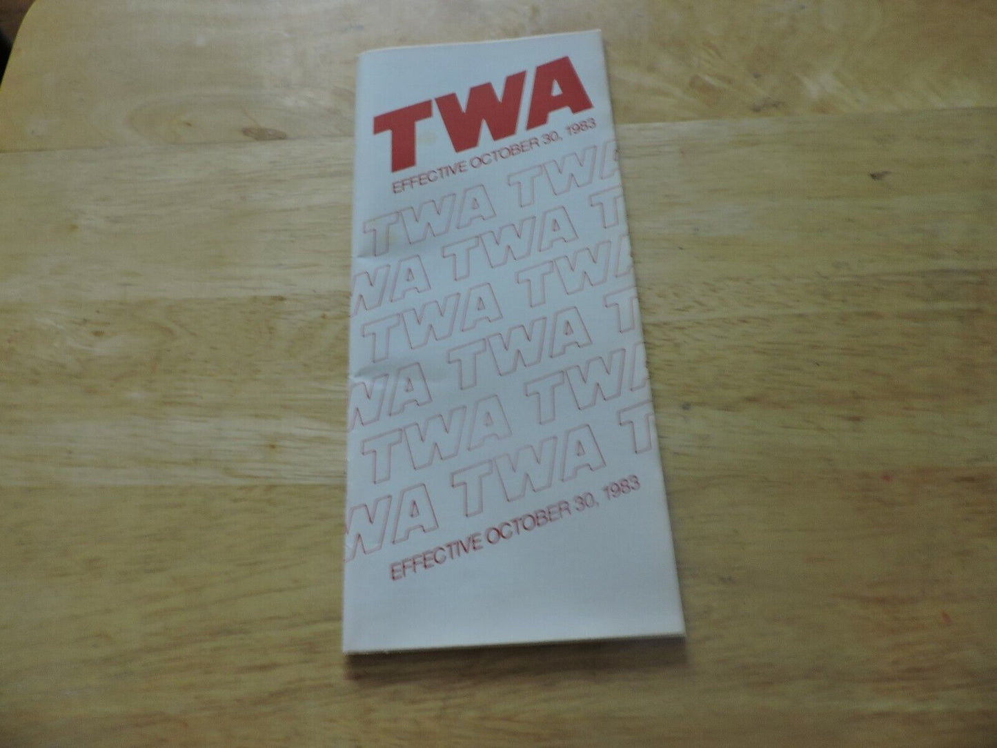 TWA Timeline Effective October 30, 1983