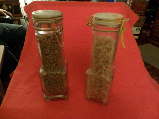 PAIR OF DECORATIVE BOTTLES
