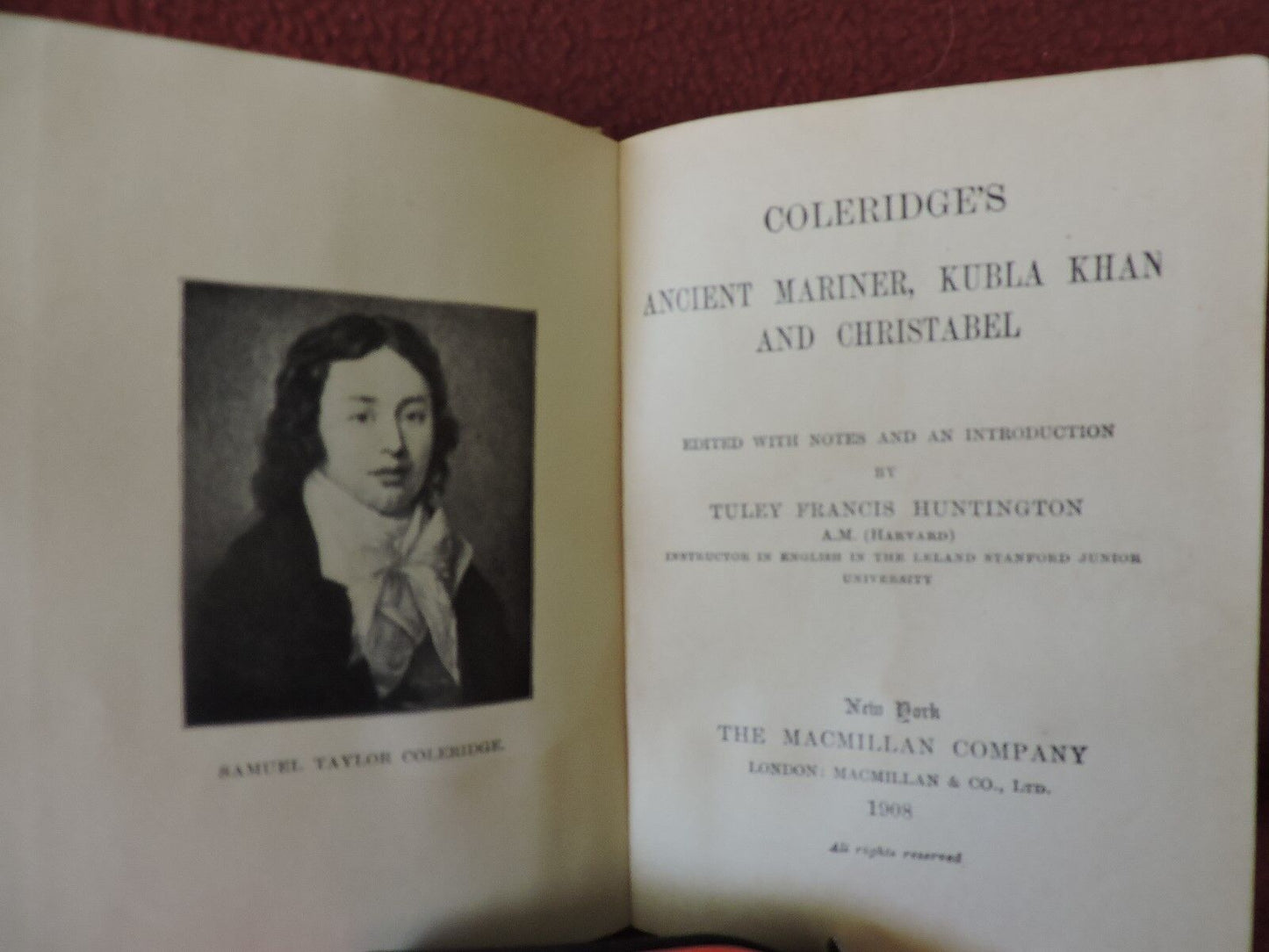 Coleridge's Ancient Mariner, ETC., 1908, HC, Poetry, Coleridge