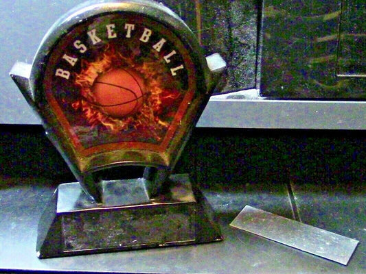 Basketball Trophy, 6" Tall (Ready for a new engraving plate (Included)