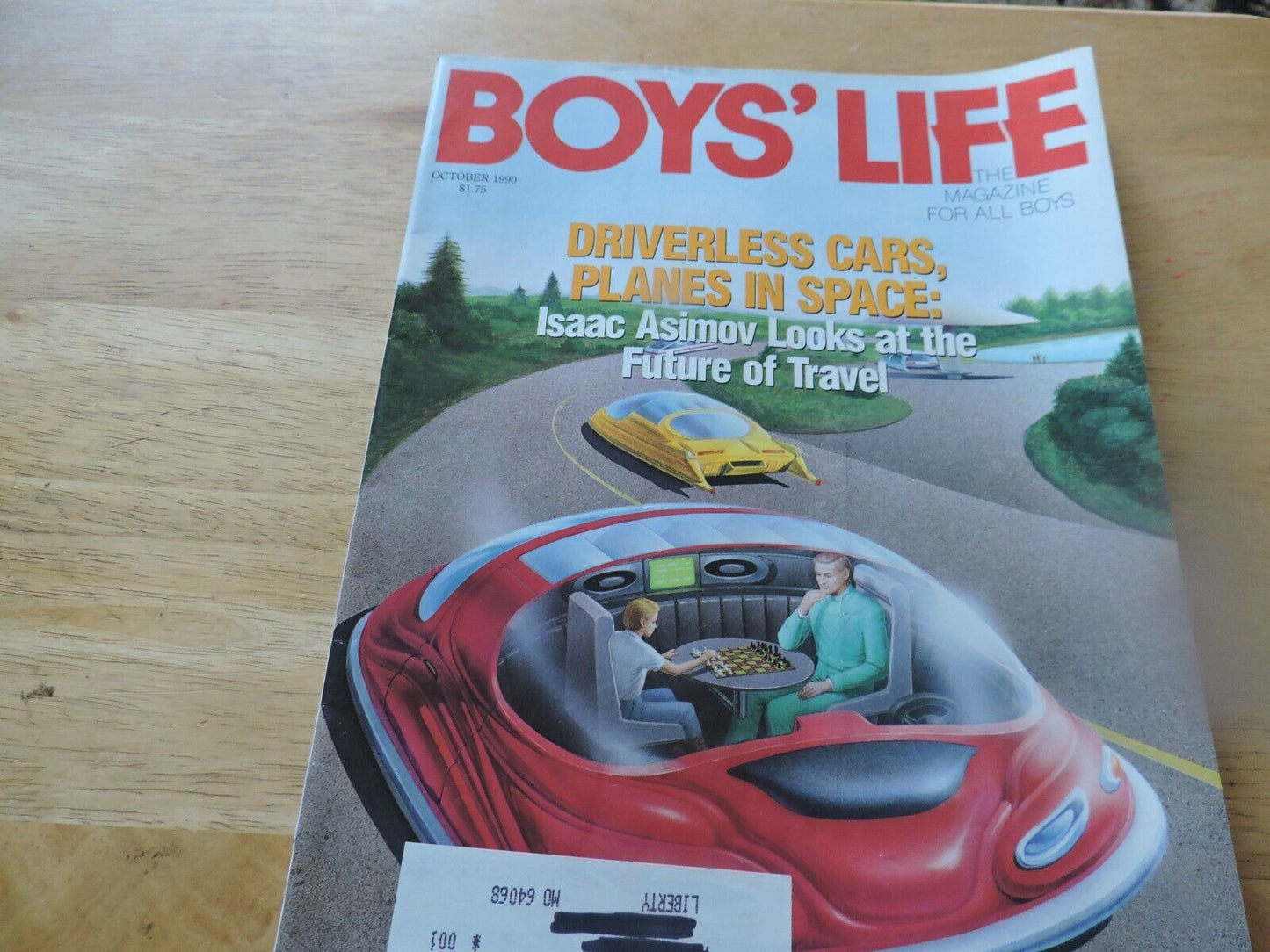 BOYS' LIFE MAGAZINE-OCTOBER 1990-DRIVERLESS CARS, PLANES IN SPACE: FUTURE TRAVEL