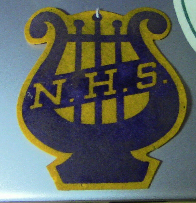 VINTAGE HIGH SCHOOL (N.H.S.) JACKET LETTER FOR MUSIC FELT PATCH