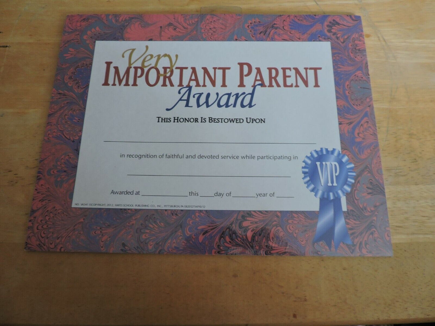 Very Important Parent Awards  NEW  25 per package