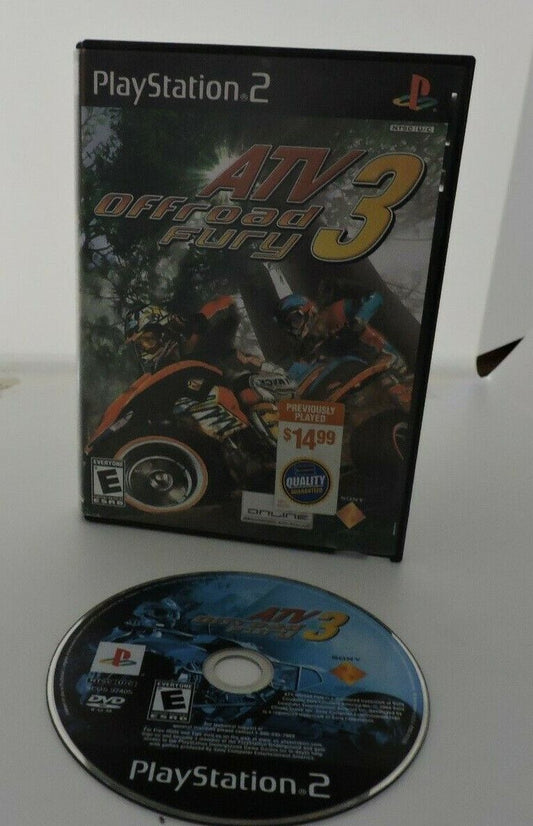 PLAYSTATION 2 GAME ATV OFF ROAD FURY 3 (E RATED)