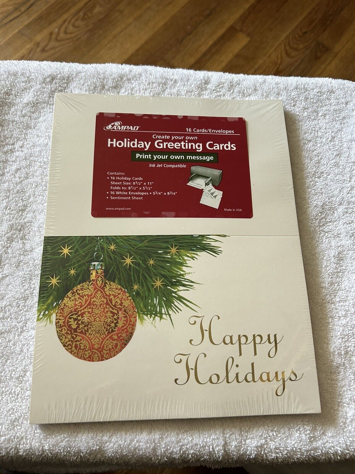 HOLIDAY GREETING CARDS 16 CARDS/ENVELOPES PRINT YOUR OWN MESSAGE