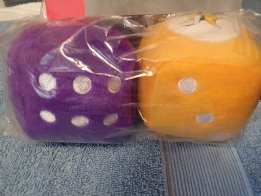 NFL Vikings Team Fuzzy Dice