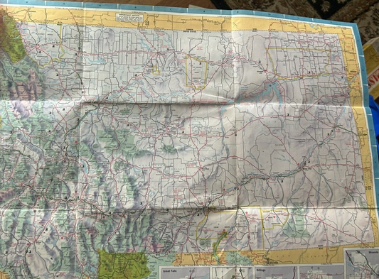 MONTANA OFFICIAL 1971 HIGHWAY MAP: The Big Sky Country - Very Good Condition