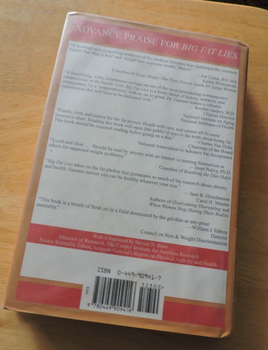 Big Fat Lies : The Truth about Your Weight and Your Health by Glenn A....