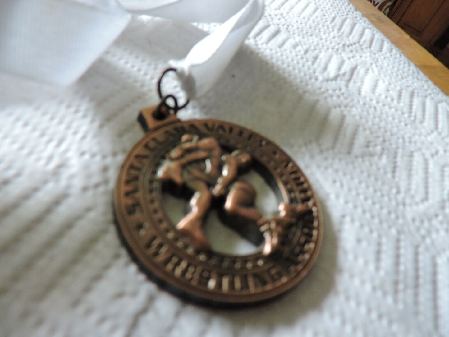 SANTA CLARA VALLEY WESTLING ASSSOCIATION- WITH WHITE RIBBON 2 INCH ROUND