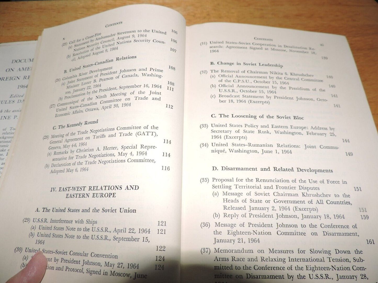 DOCUMENTS ON AMERICAN FOREIGN RELATIONS 1964