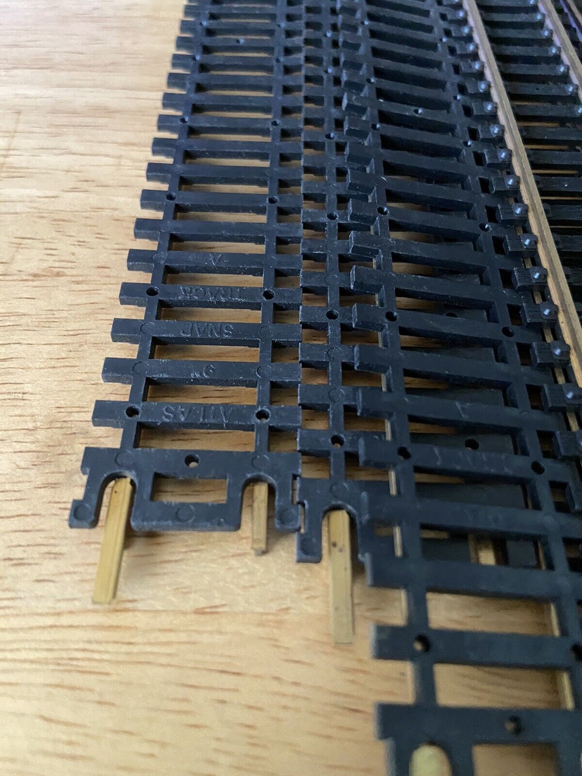 Model Railroad Track (2 Rails-3/4")  Lot of 13 Pieces (4 Curved/9 Straight)