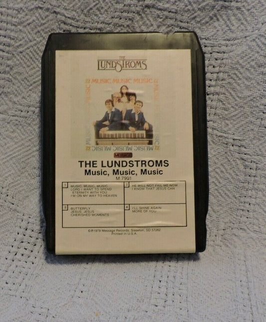 VINTAGE 8 TRACK TAPE:  THE LUNDSTROMS, MUSIC, MUSIC, MUSIC 1979