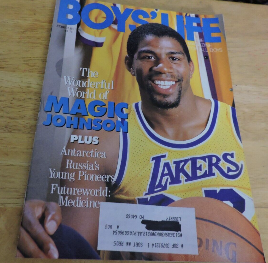 BOYS' LIFE MAGAZINE: FEBRUARY 1991, THE WONDERFUL WORLD OF MAGIC JOHNSON