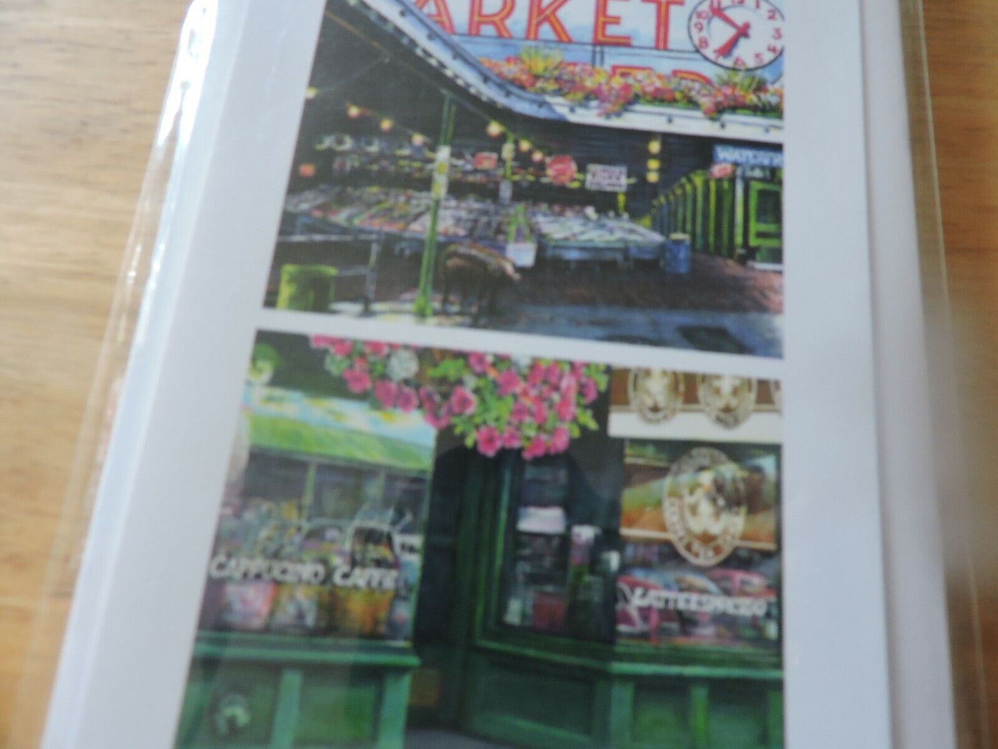 SIGNED PRINT OF THE PUBLIC MARKET IN SEATTLE WASHINGTON--ED NEWBOLD