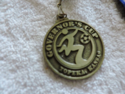 GOVERNOR'S CUP SOCCER MEDAL, TOPEKA, KS--2 INCH ROUND