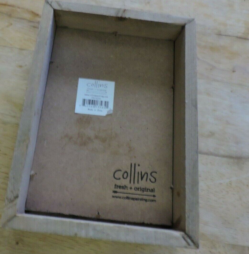 COLLINS BOX SIGN: "SHE DESIGNED A LIFE THAT SHE LOVED"  7X5 INCHES