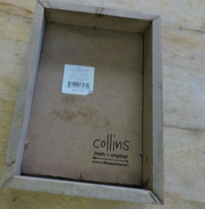COLLINS BOX SIGN: "SHE DESIGNED A LIFE THAT SHE LOVED"  7X5 INCHES
