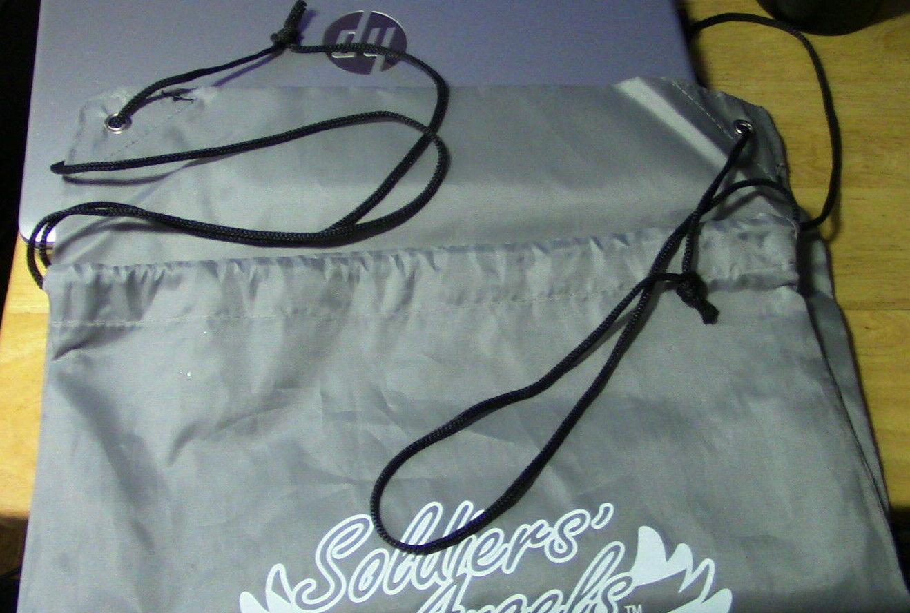 Soldiers Angels Backpack Grey Background/Vinyl/Black Strings