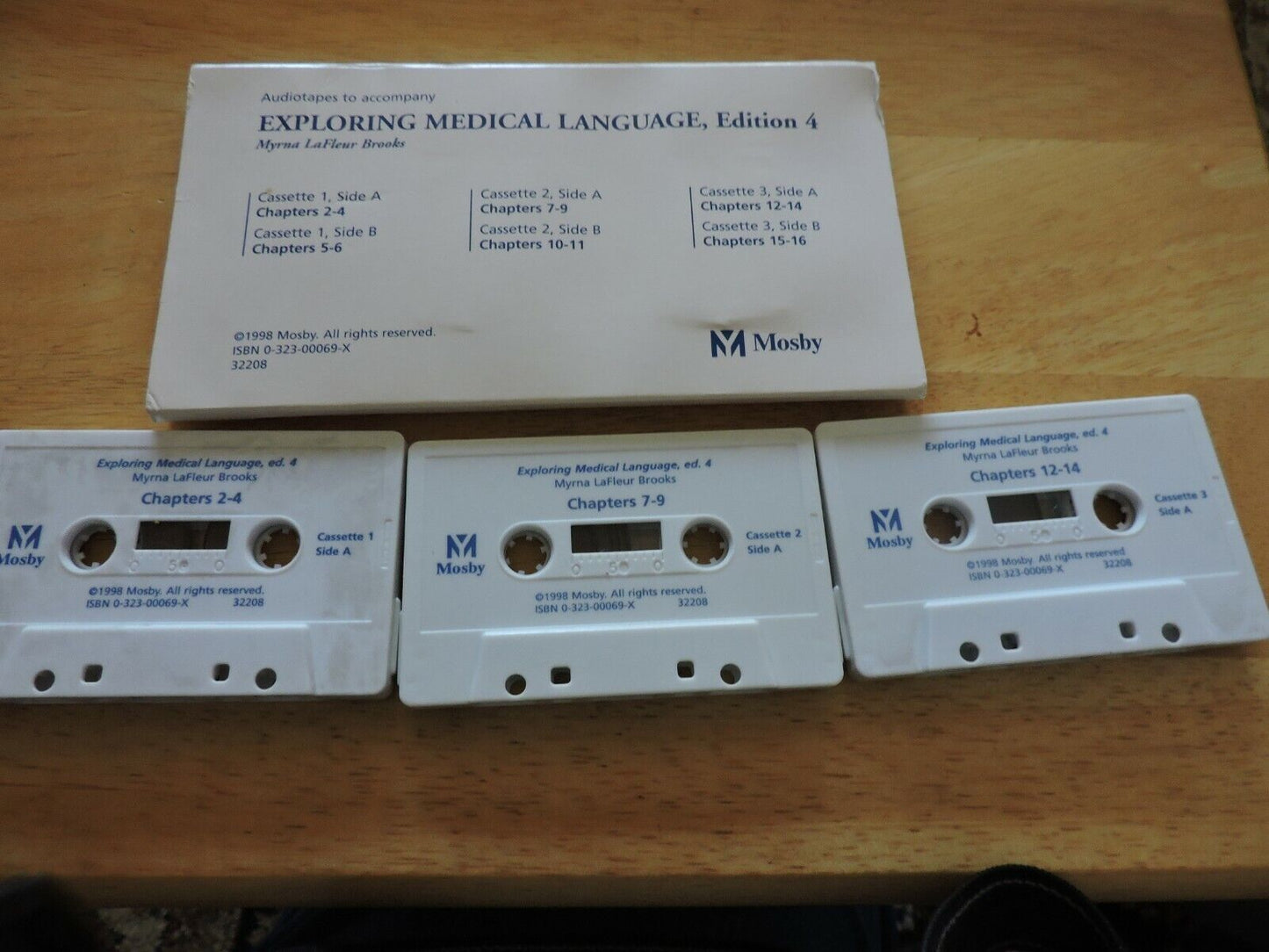 EXPLORING MEDICAL LANGUAGE, EDITION 4, MOSBY 1998--- 3 CASSETTE TAPES