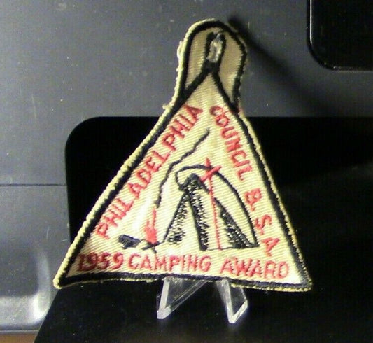 BSA: Philadelphia Council: 1959 Camping Award Patch