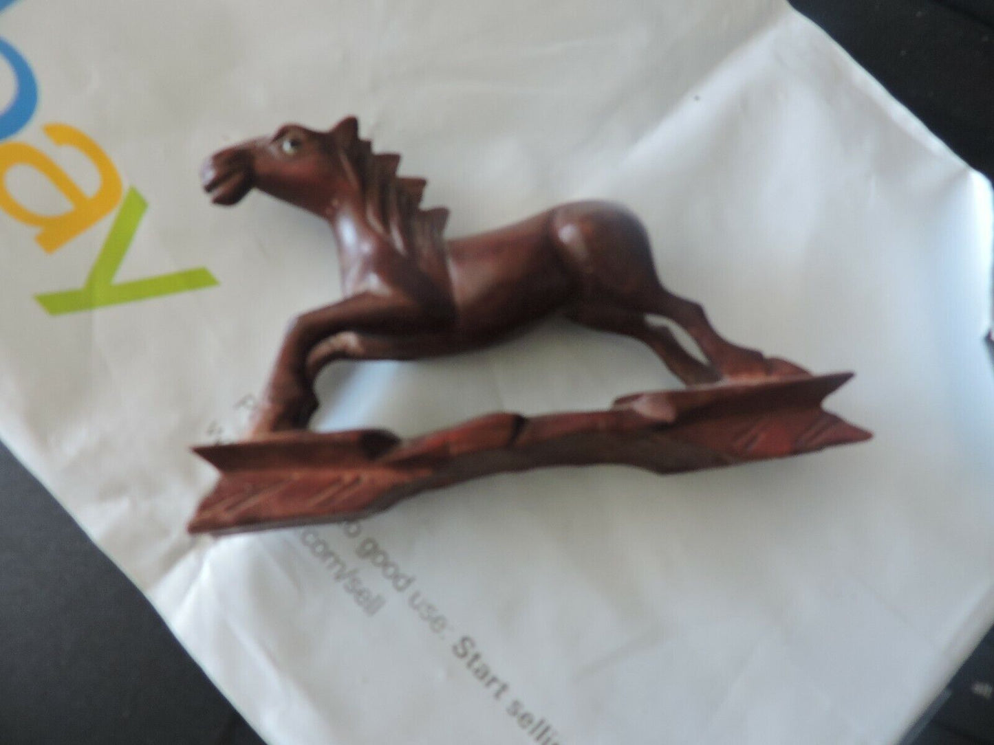 Hand Carved Wooden Horse (4" long X 2 1/2" High)