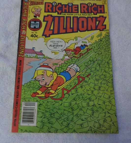 RICH RICH, THE POOR LITTLE RICH BOY, ZILLIONZ MARCH 1980 #20 UNGRADED