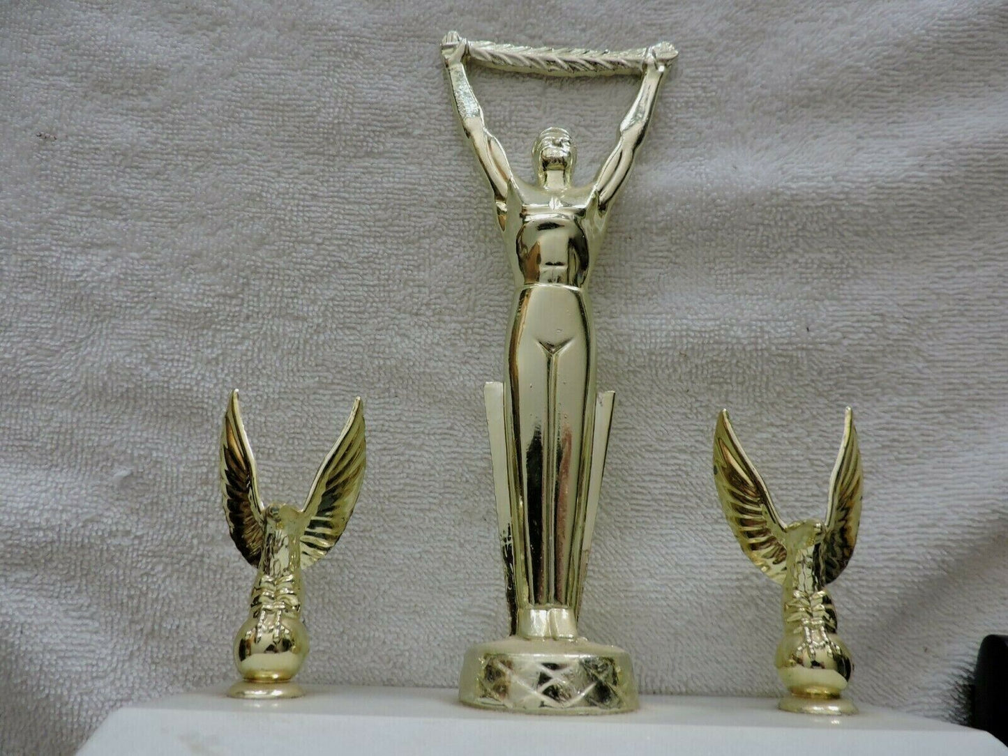 TROPHY--READY FOR A NEW NAME PLATE 7.5X6X3 INCHES