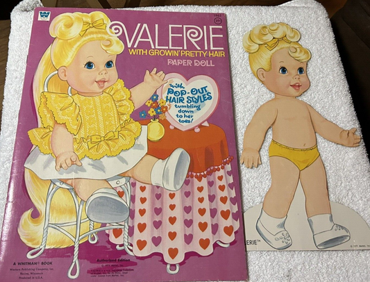 WHITMAN VALERIE WITH GROWIN' PRETTY HAIR PAPER DOLL 1971