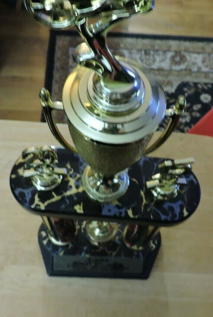 LADY 2ND PLACE BIKE RIDING TROPHY  2015  21X8X4.25 INCHES