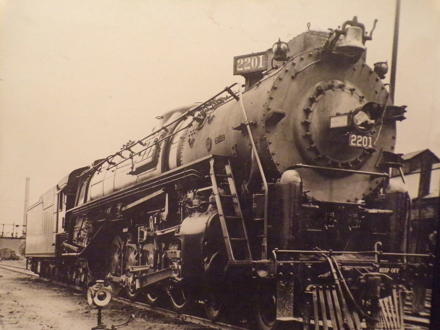 Huge GWR Class 2201 Locomotive Print (Black and White) 20" x 24"