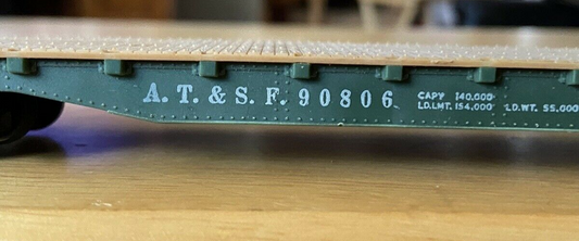 Model Railroad Flat Car-"A.T. & S.F." Flat Car