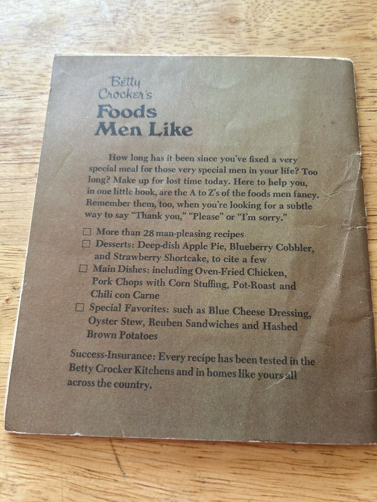 BETTY CROCKER'S FOODS MEN LIKE--1978